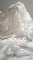 Elegant White Fabric Drapery photo