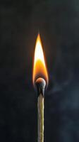 Ignited Matchstick Close Up photo