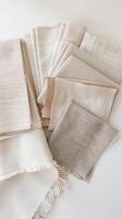 Neutral Tone Linen Fabrics Collection photo