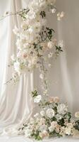 Luxurious Floral Display With Drapes photo