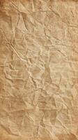 Crumpled Brown Paper Texture photo