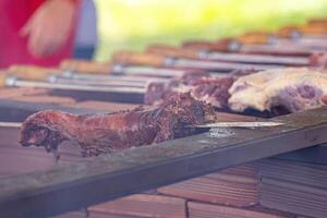 meat at brazilian barbecue event photo