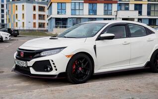 Minsk, Belarus, April 16, 2024 - Fast car Honda Civic Type R photo