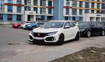 Minsk, Belarus, April 16, 2024 - Front view Honda Civic photo