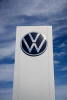 Minsk, Belarus, April 18, 2024 - Volkswagen name sign photo