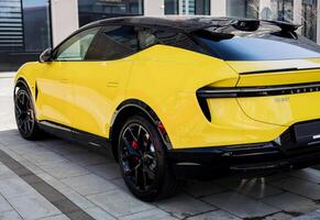 Minsk, Belarus, April 17, 2024 - Modern electric crossover Lotus photo