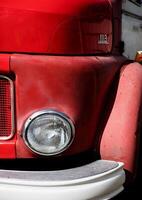 Minsk, Belarus, April 18, 2024 - old fire engine MERCEDES-BENZ 1113 photo