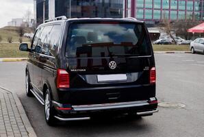 Minsk, Belarus, April 16, 2024 - New black Volkswagen Multivan photo