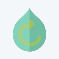 Icon Eco Fuel. related to Recycling symbol. flat style. simple design illustration vector