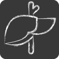 Icon Hepatology. related to Medical Specialties symbol. chalk Style. simple design illustration vector