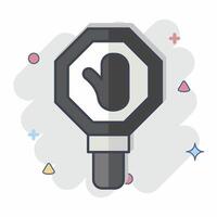 Icon Stop. related to Navigation symbol. comic style. simple design illustration vector