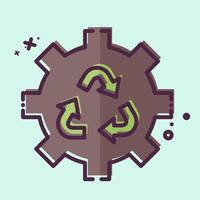 Icon Sustainable Technology. related to Recycling symbol. MBE style. simple design illustration vector