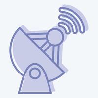 Icon GPS Signal. related to Navigation symbol. two tone style. simple design illustration vector