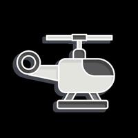 Icon Helicopter. related to Navigation symbol. glossy style. simple design illustration vector