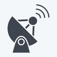 Icon GPS Signal. related to Navigation symbol. glyph style. simple design illustration vector