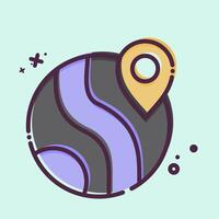 Icon Geo Location. related to Navigation symbol. MBE style. simple design illustration vector