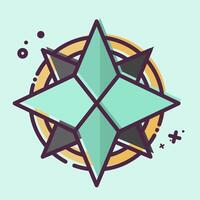 Icon Wind Rose. related to Navigation symbol. MBE style. simple design illustration vector