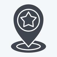 Icon Pin Point. related to Navigation symbol. glyph style. simple design illustration vector