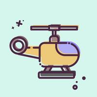 Icon Helicopter. related to Navigation symbol. MBE style. simple design illustration vector