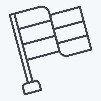 Icon Flag. related to Navigation symbol. line style. simple design illustration
