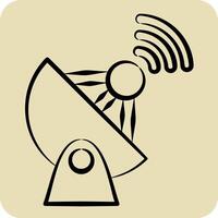 Icon GPS Signal. related to Navigation symbol. hand drawn style. simple design illustration vector