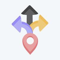 Icon Direction. related to Navigation symbol. flat style. simple design illustration vector