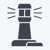 Icon Light House. related to Navigation symbol. glyph style. simple design illustration vector