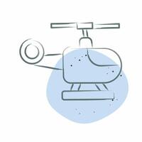 Icon Helicopter. related to Navigation symbol. Color Spot Style. simple design illustration vector