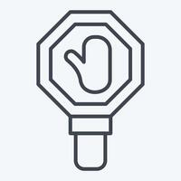 Icon Stop. related to Navigation symbol. line style. simple design illustration vector