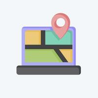 Icon Map Location. related to Navigation symbol. flat style. simple design illustration vector