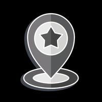 Icon Pin Point. related to Navigation symbol. glossy style. simple design illustration vector