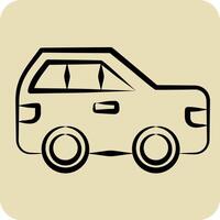 Icon Car. related to Navigation symbol. hand drawn style. simple design illustration vector