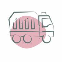 Icon Waste Management. related to Recycling symbol. Color Spot Style. simple design illustration vector