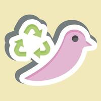 pegatina Vamos verde. relacionado a reciclaje símbolo. sencillo diseño ilustración vector