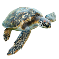 mare tartaruga nuoto su isolato trasparente sfondo png