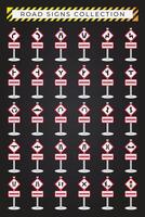 road or traffic sign collection vector
