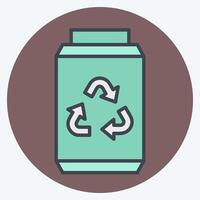 Icon Metal. related to Recycling symbol. color mate style. simple design illustration vector