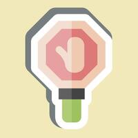 Sticker Stop. related to Navigation symbol. simple design illustration vector