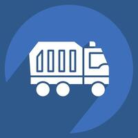 Icon Waste Management. related to Recycling symbol. long shadow style. simple design illustration vector