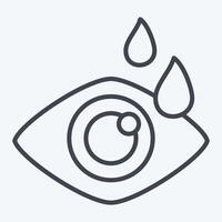 Icon Optometry. related to Medical Specialties symbol. line style. simple design illustration vector