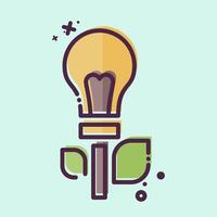 Icon Green Innovation. related to Recycling symbol. MBE style. simple design illustration vector