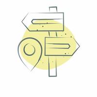 Icon Destination. related to Navigation symbol. Color Spot Style. simple design illustration vector