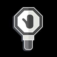 Icon Stop. related to Navigation symbol. glossy style. simple design illustration vector