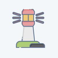 Icon Light House. related to Navigation symbol. doodle style. simple design illustration vector