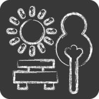 Icon Park. related to Navigation symbol. chalk Style. simple design illustration vector