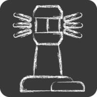 Icon Light House. related to Navigation symbol. chalk Style. simple design illustration vector