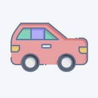 Icon Car. related to Navigation symbol. doodle style. simple design illustration vector