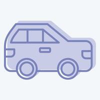 Icon Car. related to Navigation symbol. two tone style. simple design illustration vector