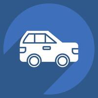 Icon Car. related to Navigation symbol. long shadow style. simple design illustration vector