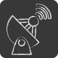 Icon GPS Signal. related to Navigation symbol. chalk Style. simple design illustration vector